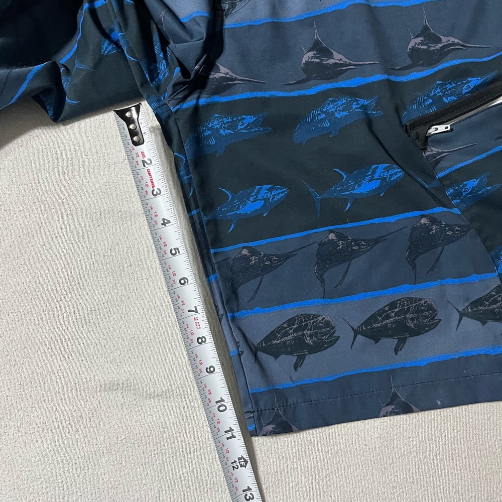 Huk Performance‎ Mens 36 Fishing Blue Graphic Board Shorts - Picture 3 of 10